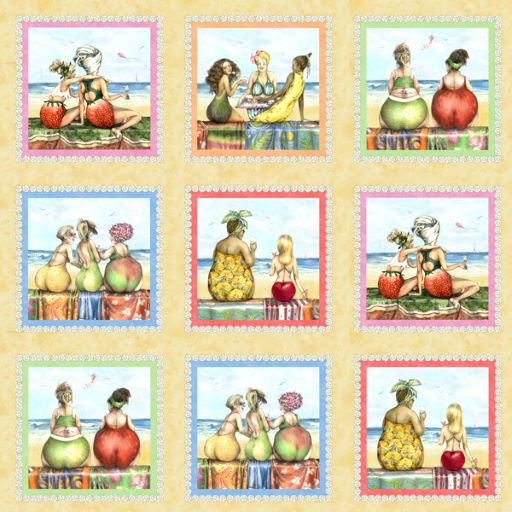 Fruit Ladies - Beach Ladies sand Block