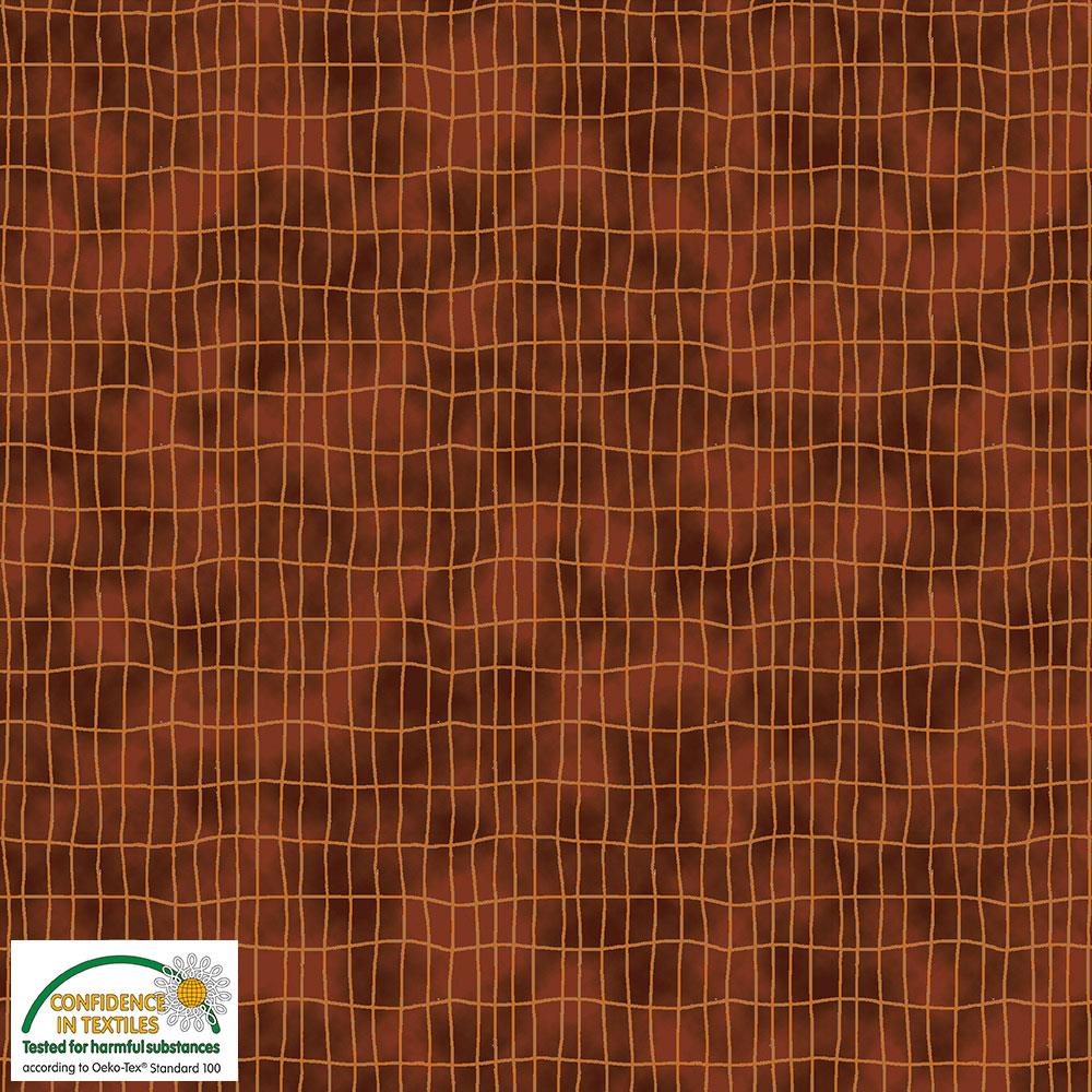 Quilters Combination unregelmäßige Karos auf Braun