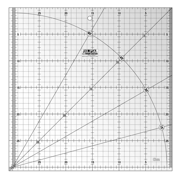 Quadrat-Lineal 30 x 30 cm