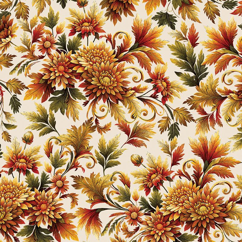 Autumn Cats, Autumn Splendor Cream/Spice 