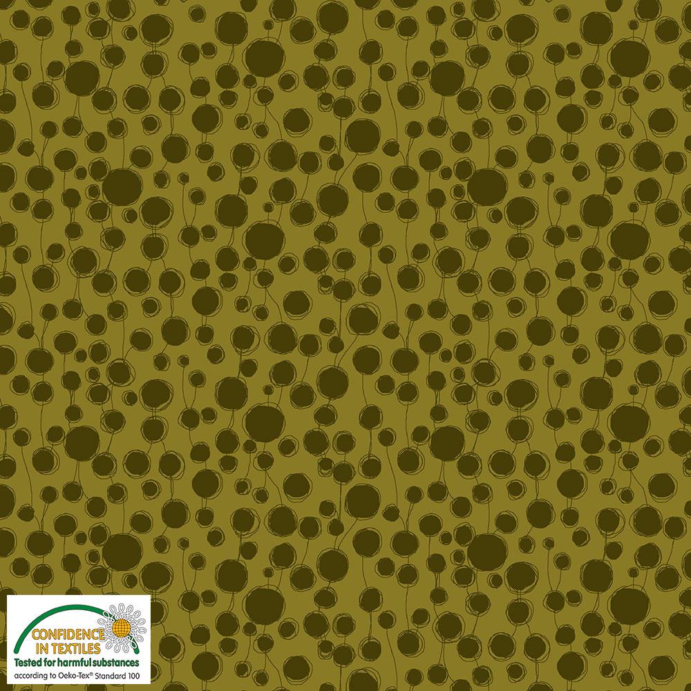 Quilters Combination dunkelgraue Tupfen auf Oliv