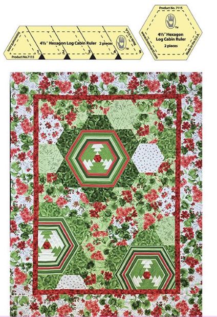 Hexagon Log Cabin Template Set
