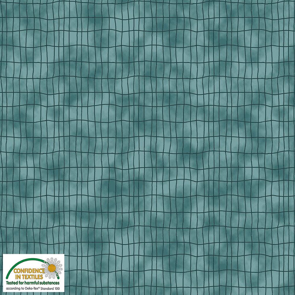 Quilters Combination unregelmäßige Karos auf Smaragdgrün