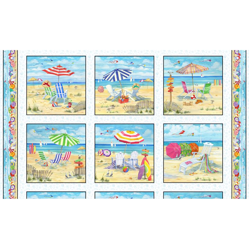 BEACH VISTA, BLOCK Panel - Blue