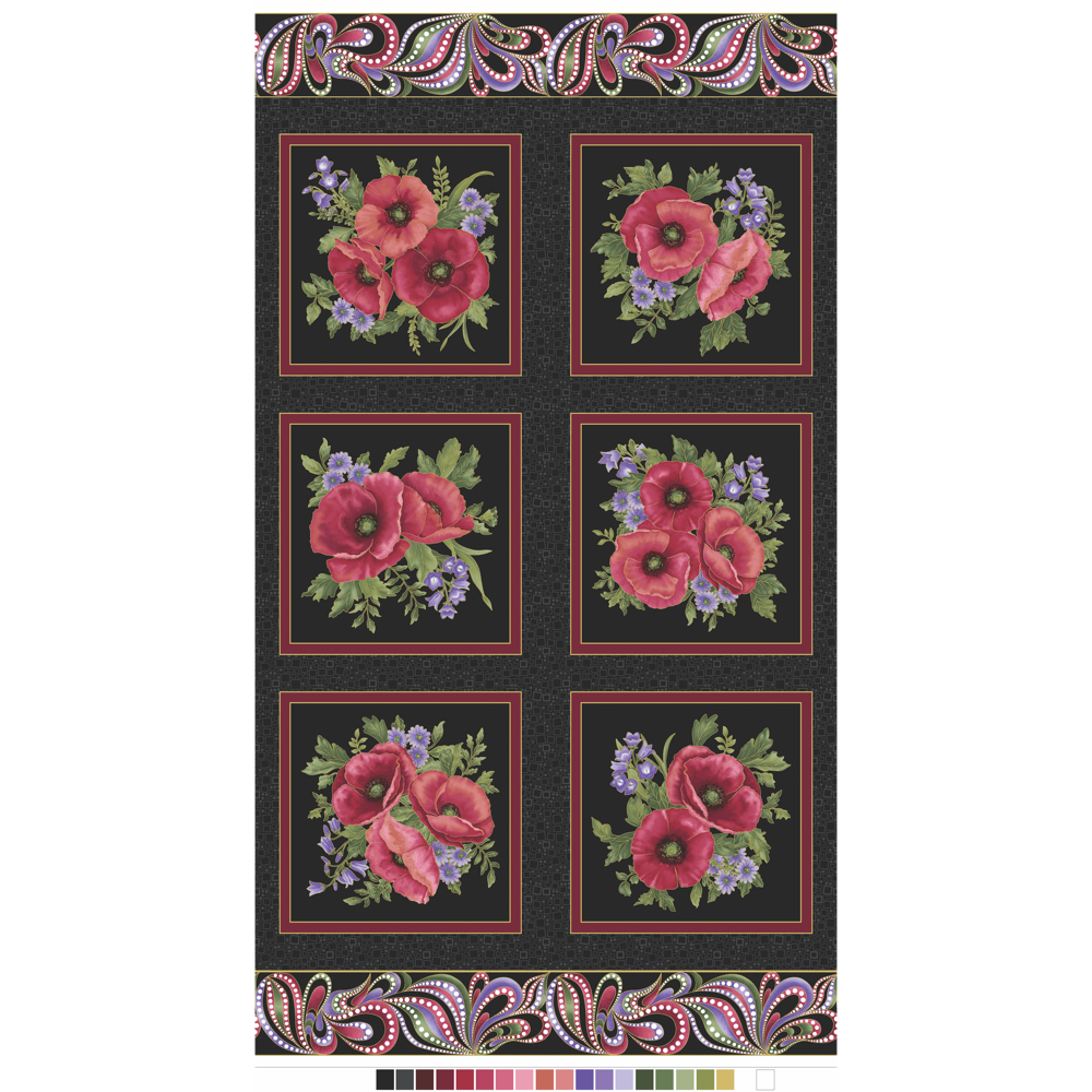 Amazing Poppies Block-Panel