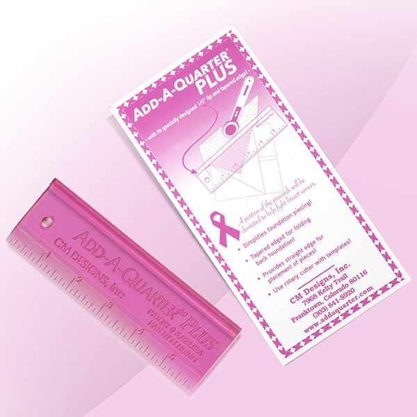 CM06pluspink-sm 6 inch Add-A-Quarter PLUS pink