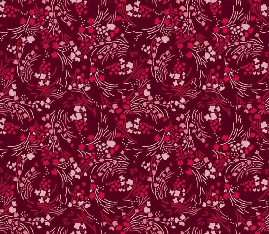 Filippas Line - Blumenwirbel dunkelrot