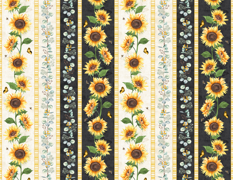 Sunshine Whispers - Repeating Stripe Multi