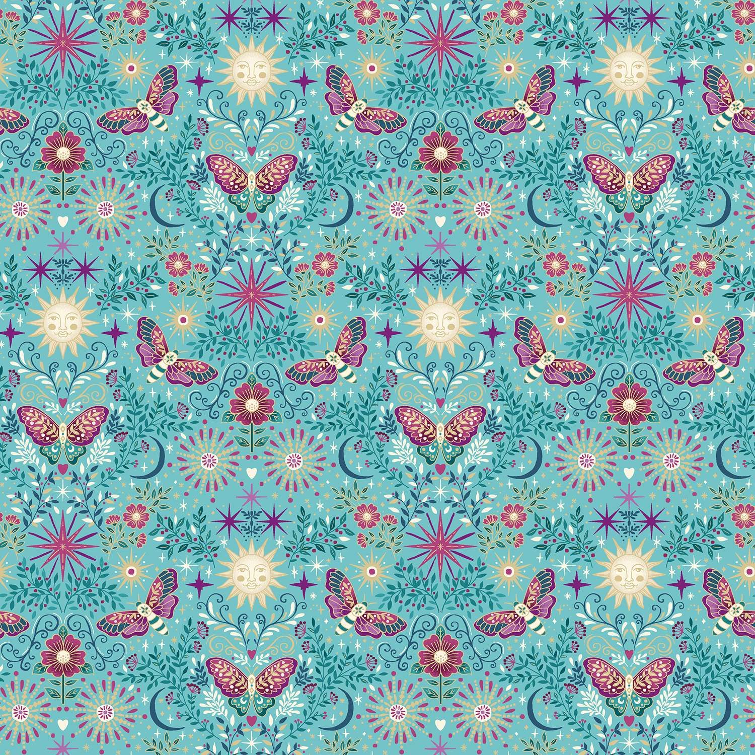 Luna Night Garden Teal