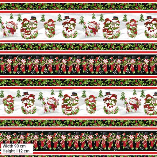 All That Glitters is Snow - Christmas stripes